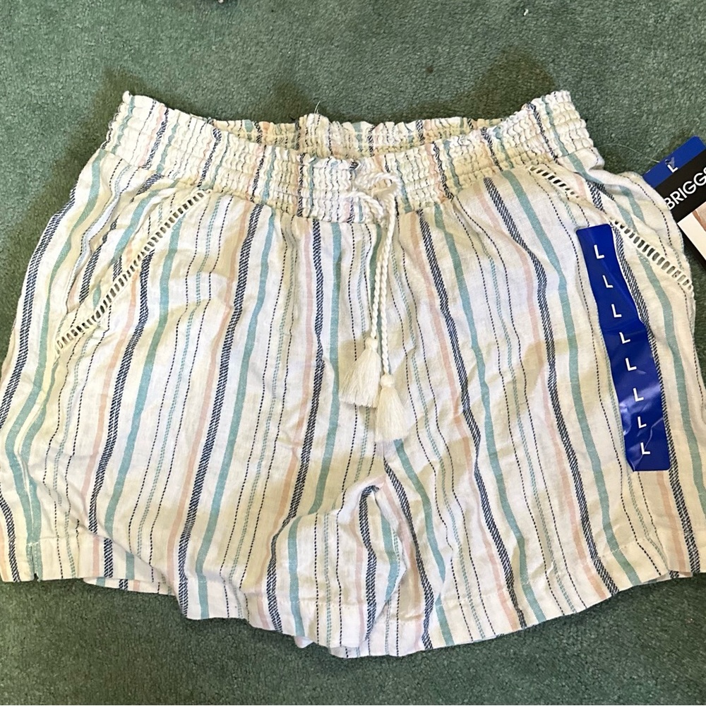 NWT Briggs Linen Shorts